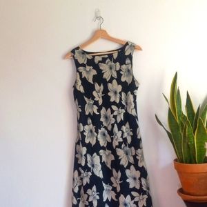 90s Ronni Nicole petite floral sleevless maxi dress size small